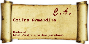 Czifra Armandina névjegykártya